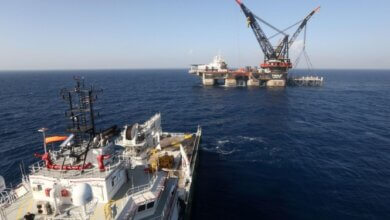 منصة الغاز لبنان