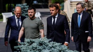 ماكرون شولتس زيلنسكي